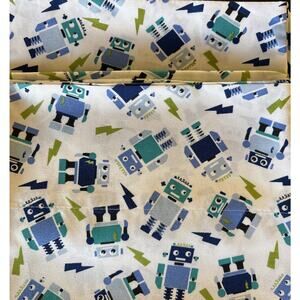 Your Zone - Robot Blue Micro Fiber, Full 4 Piece, Sheet Set